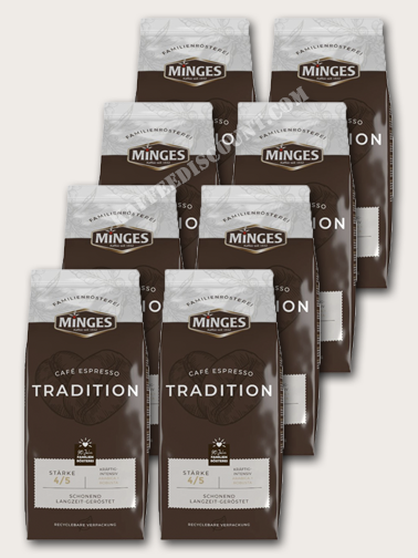 Minges Espresso Tradition Bonen – 8 KG