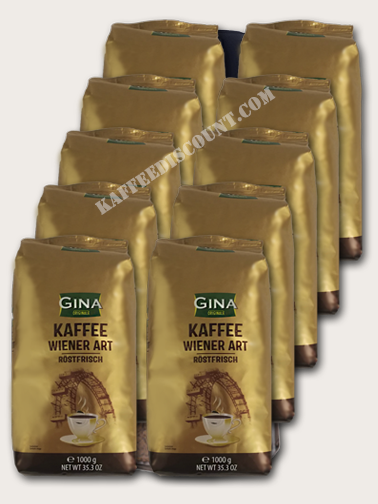 Gina Kaffee Wiener Art Bonen – 10 KG