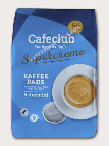 Caféclub Supercreme Naturmild 10x56 Pads