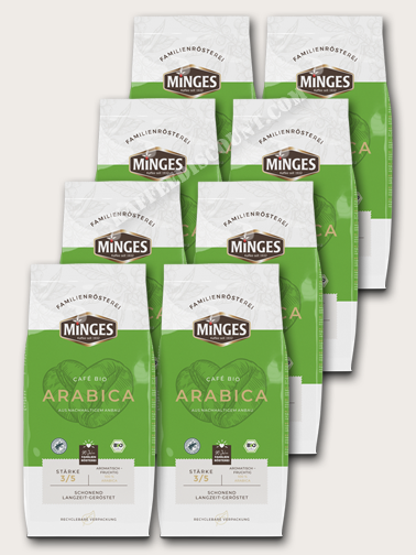 Minges Café Bio Arabica Bonen - 8 KG