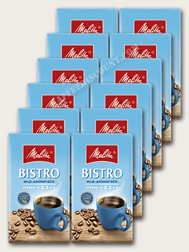 Melitta Bistro mild-aromatisch Gemalen - 12x500Gr
